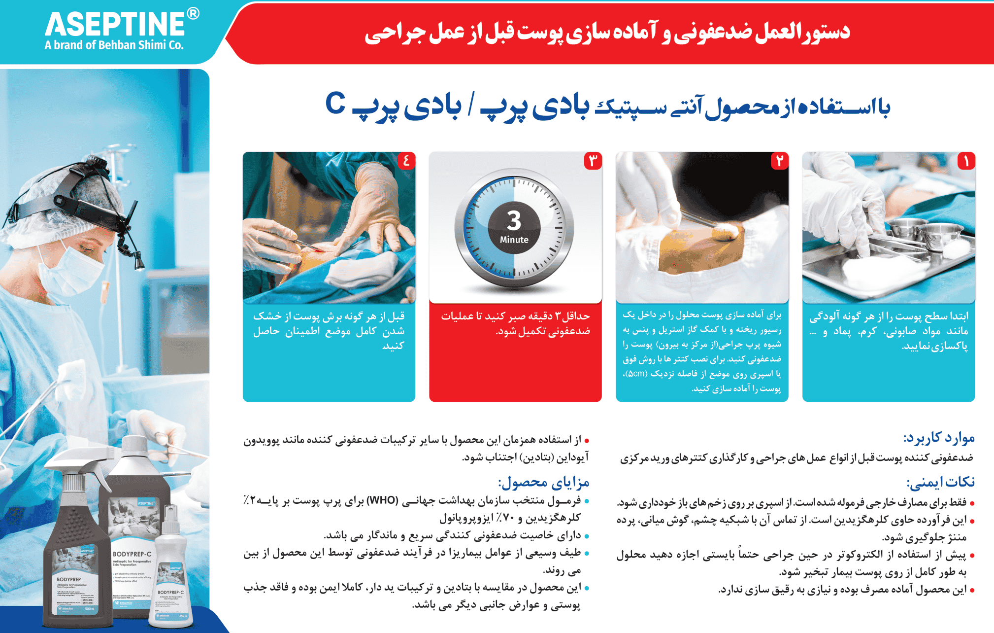 نحوه مصرف بادی پرب به بان شیمی